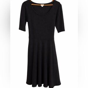 LuLaRoe Elegant Black Midi Dress